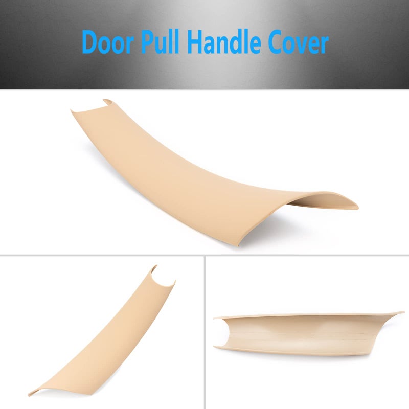 GEATaaT Door Pull Handle Cover Compatible with BMW X5 Series E70/E70 LCI 2008-2013,BMW X6 Series E71/E72 2008-2014 (3PCS) (Beige) - Image 2